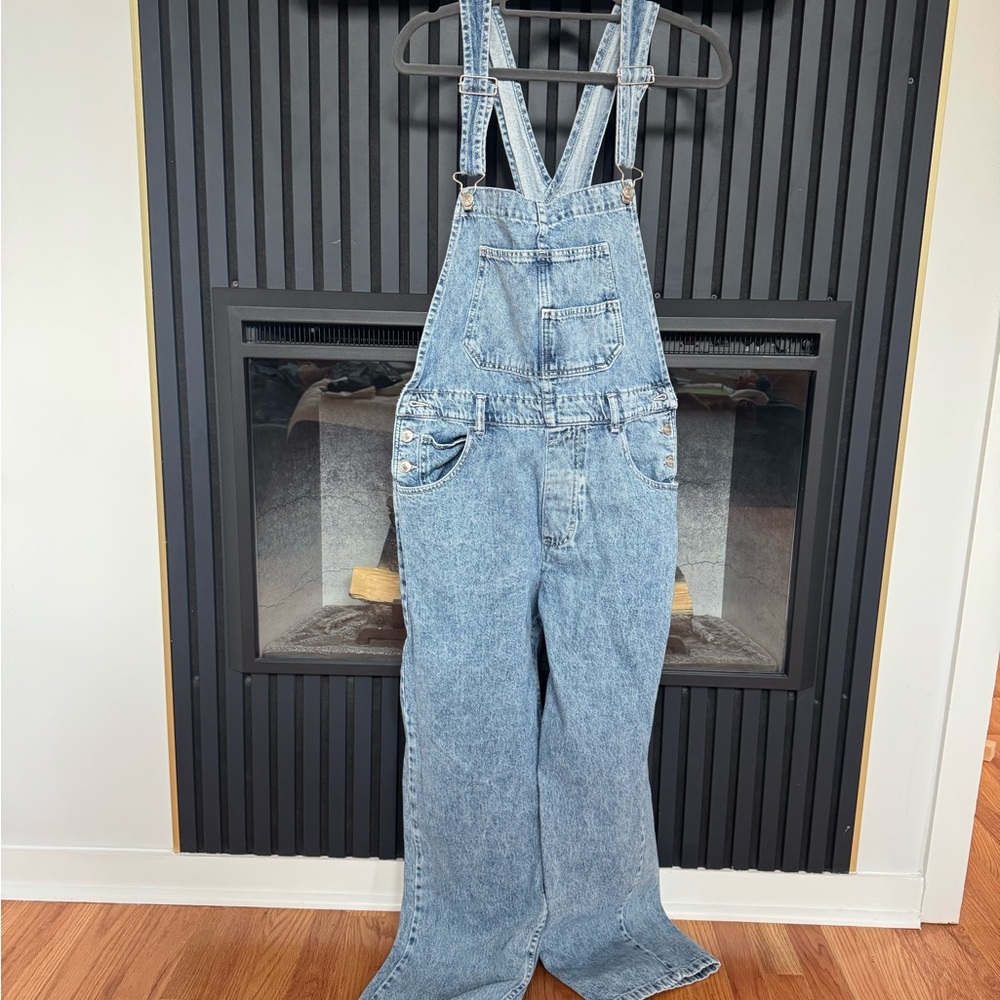 Free People Blue Denim Jumpsuit